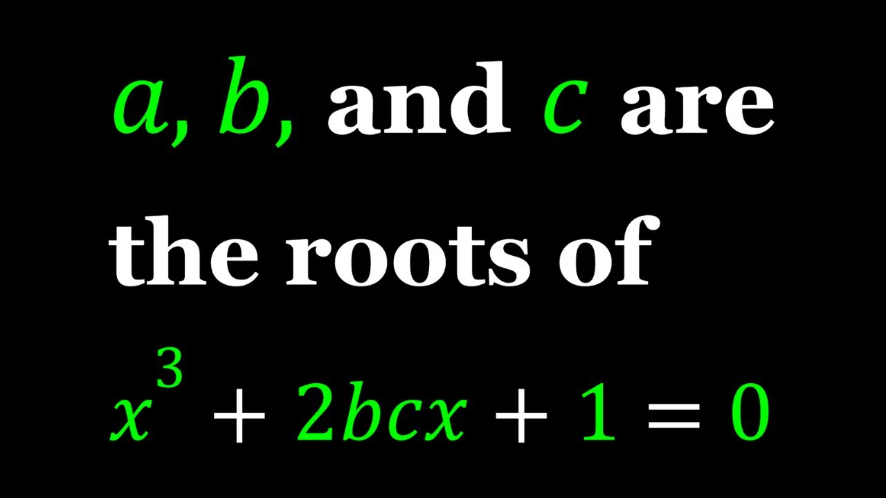 I Solved A Cubic Equation