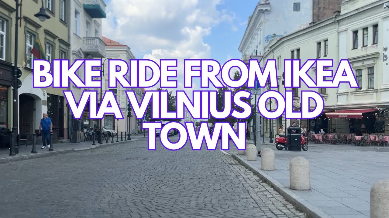 Chill Bike Ride From IKEA via Vilnius Old Town and River (ASMR)