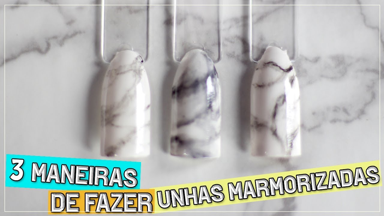 #18 Três maneiras de fazer unhas marmorizadas - Nill Art