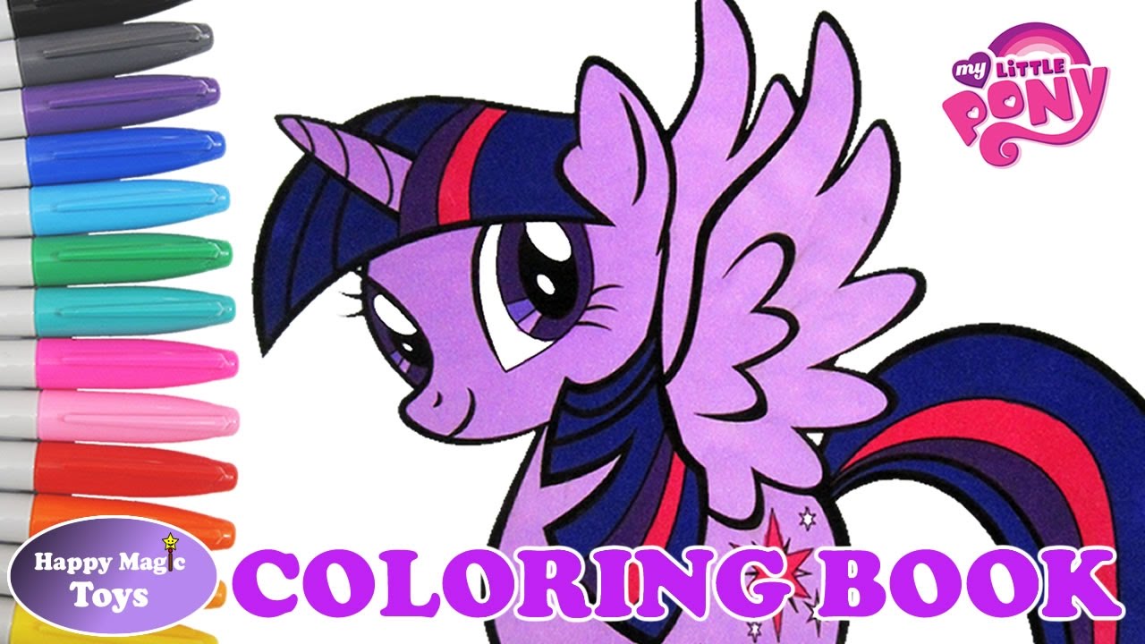 My Little Pony Coloring Book Princess Twilight Sparkle Happy Magic Toys