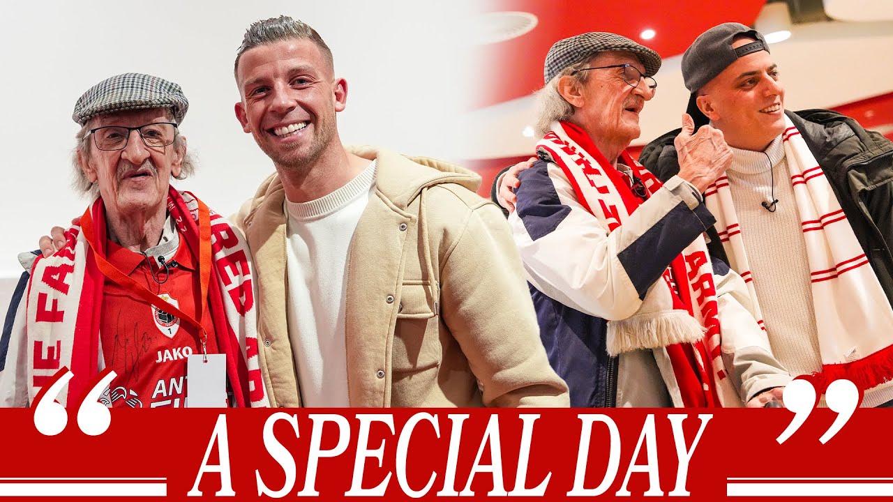 Surpising our 70 years old fan Ronny! ❤️🤍🥰 #AntwerpFirst