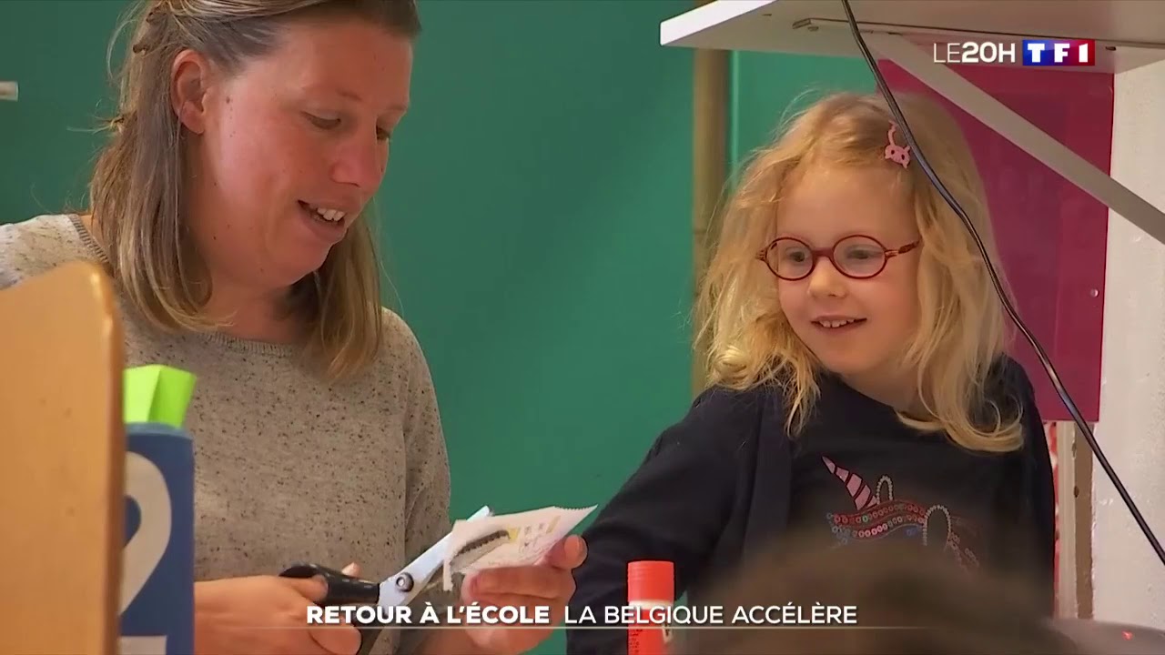 Reportage à l'école communale du centre Uccle (Extrait JT TF1)