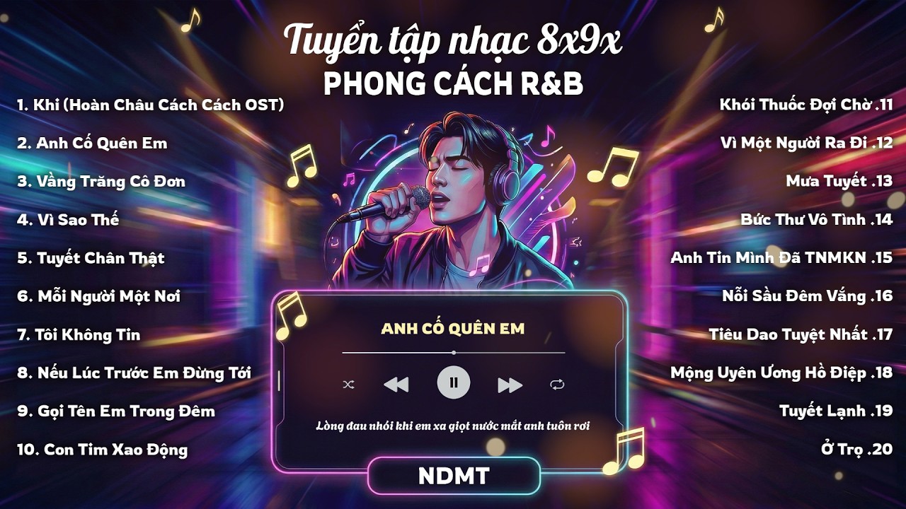 Tuyển Tập Nhạc 8x9x Hot Tiktok Phong Cách R&B | Anh Cố Quên Em, Vầng Trăng Cô Đơn, Tôi Không Tin