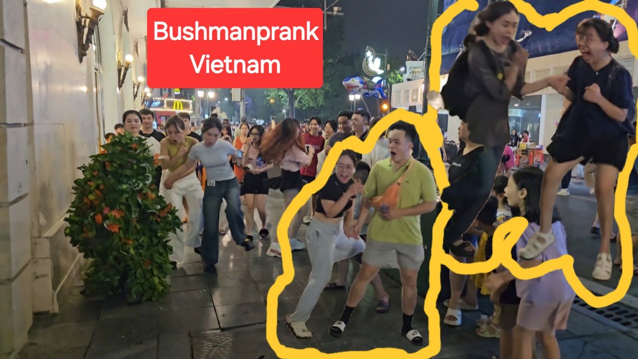 [4K] BUSHMAN PRANK VIET NAM Crazy bushman 🤣😂 prank 😛 #bushman #bushmanprank #shorts#prank #funny