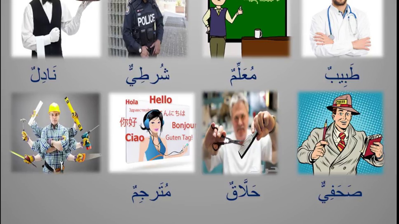 Learn names of  Jobs in Arabic language