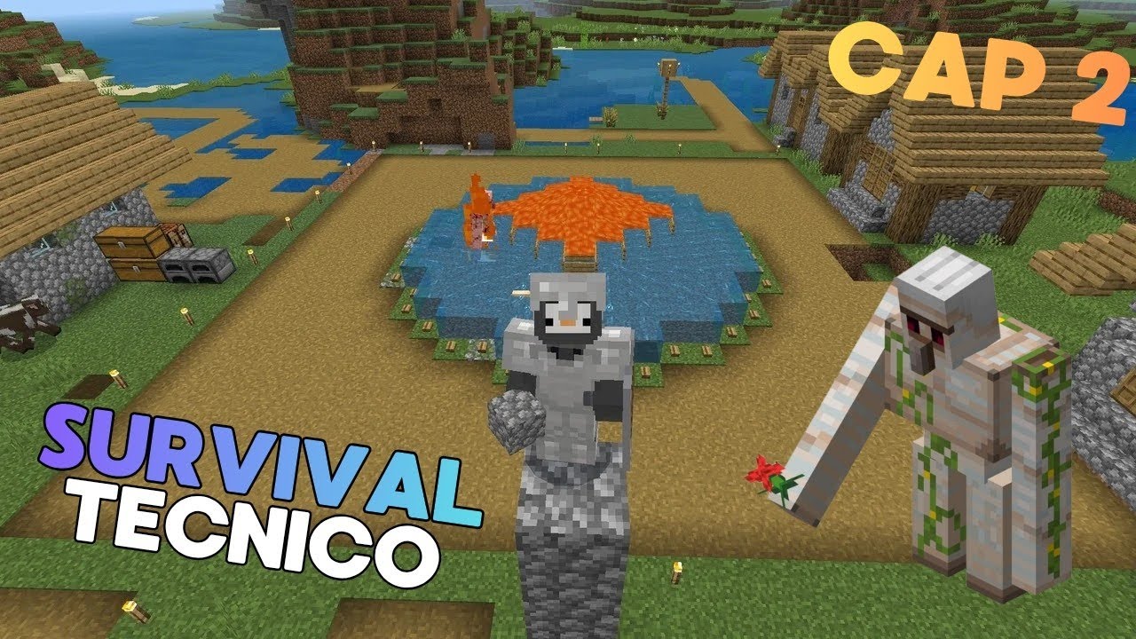 Survival Técnico Bedrock #2 | Hice la primera granja del mundo