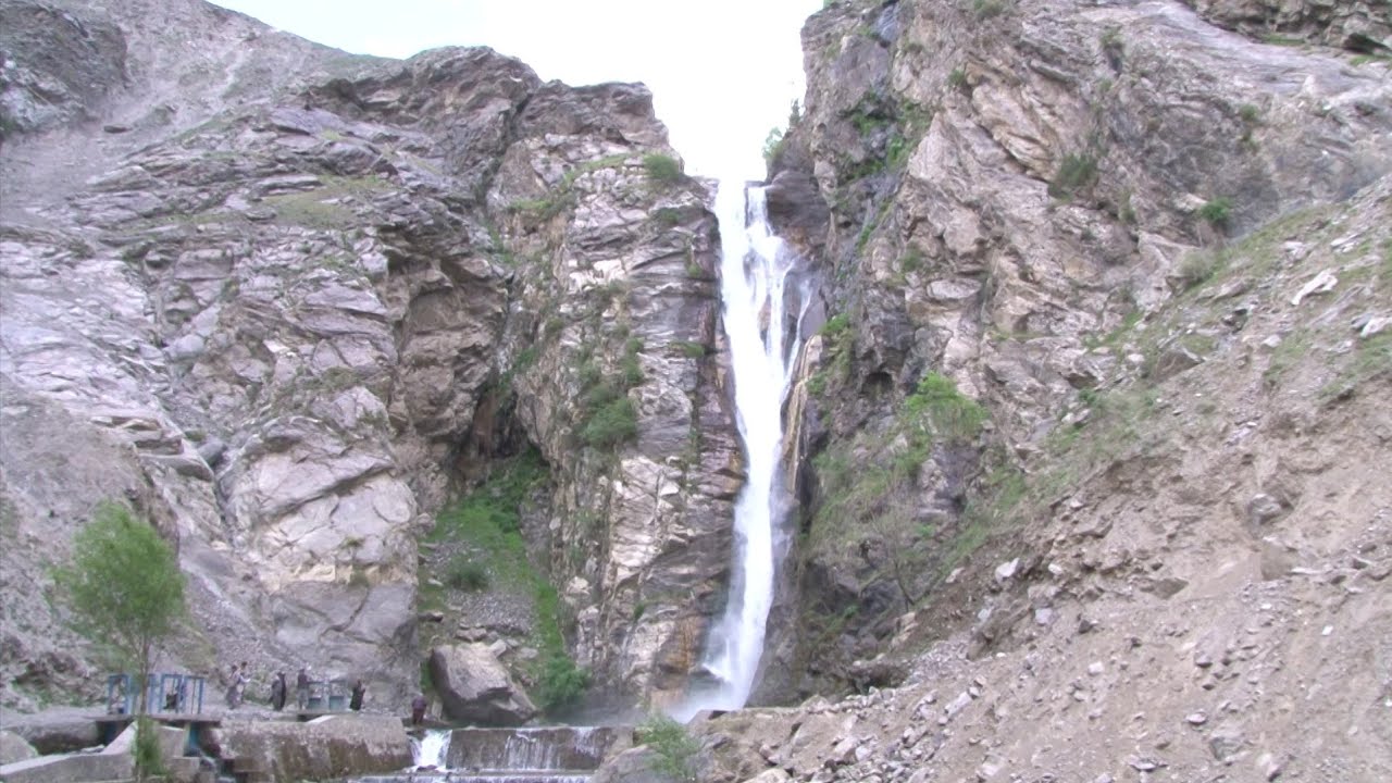 Waterfall in Warduj District, Badakhshan, Afghanistan.   آبشار در ولسوالی وردوج، بدخشان، افغانستان
