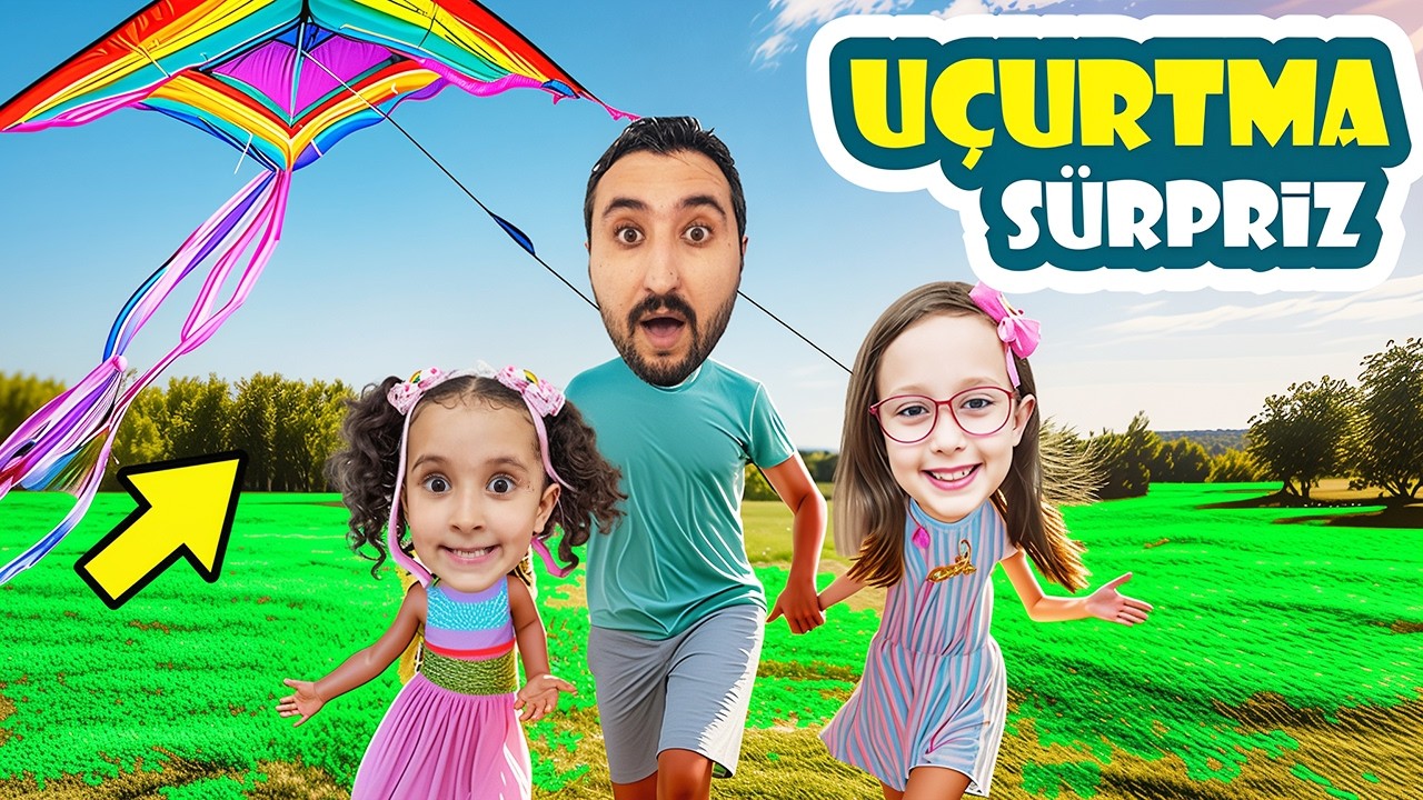 BAHAR VE BANU ALYAYA  BABASI SÜRPRİZ YAPTI UÇURTMA ALDI !