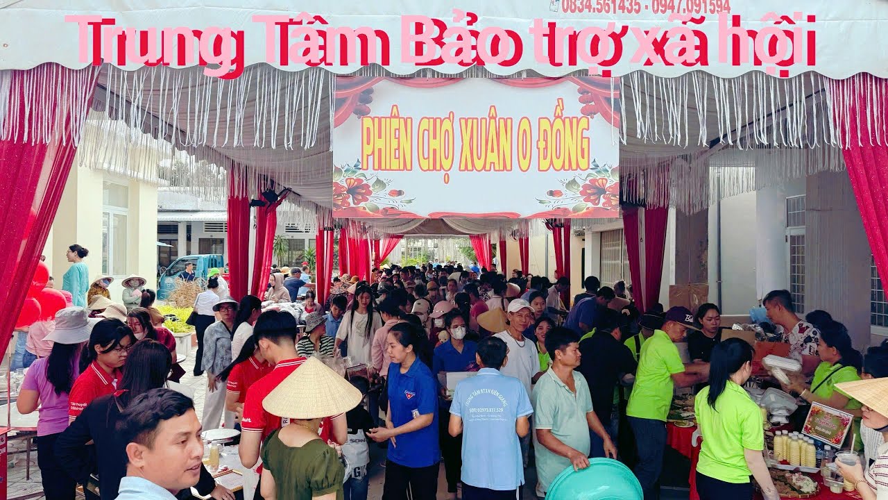 phiên chợ dành cho cụ già neo đơn, khuyến tật, tâm thần, trẻ mồ côi 