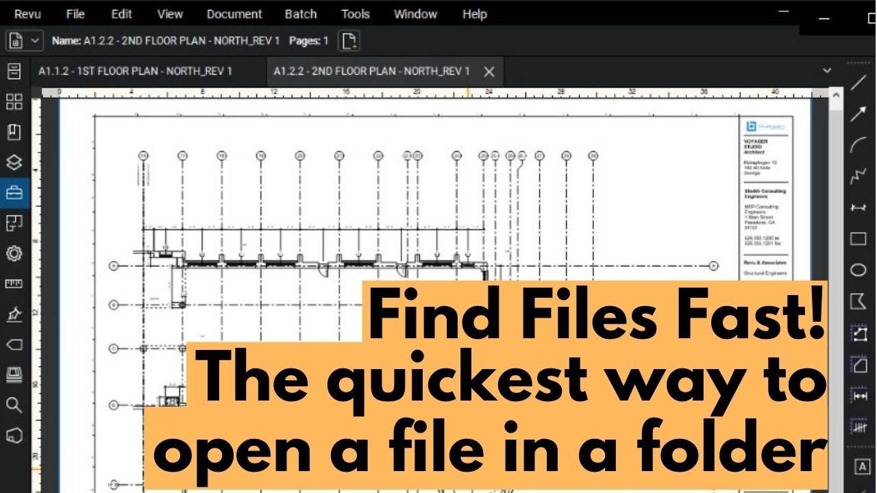 Finding Files Fast in Bluebeam Revu