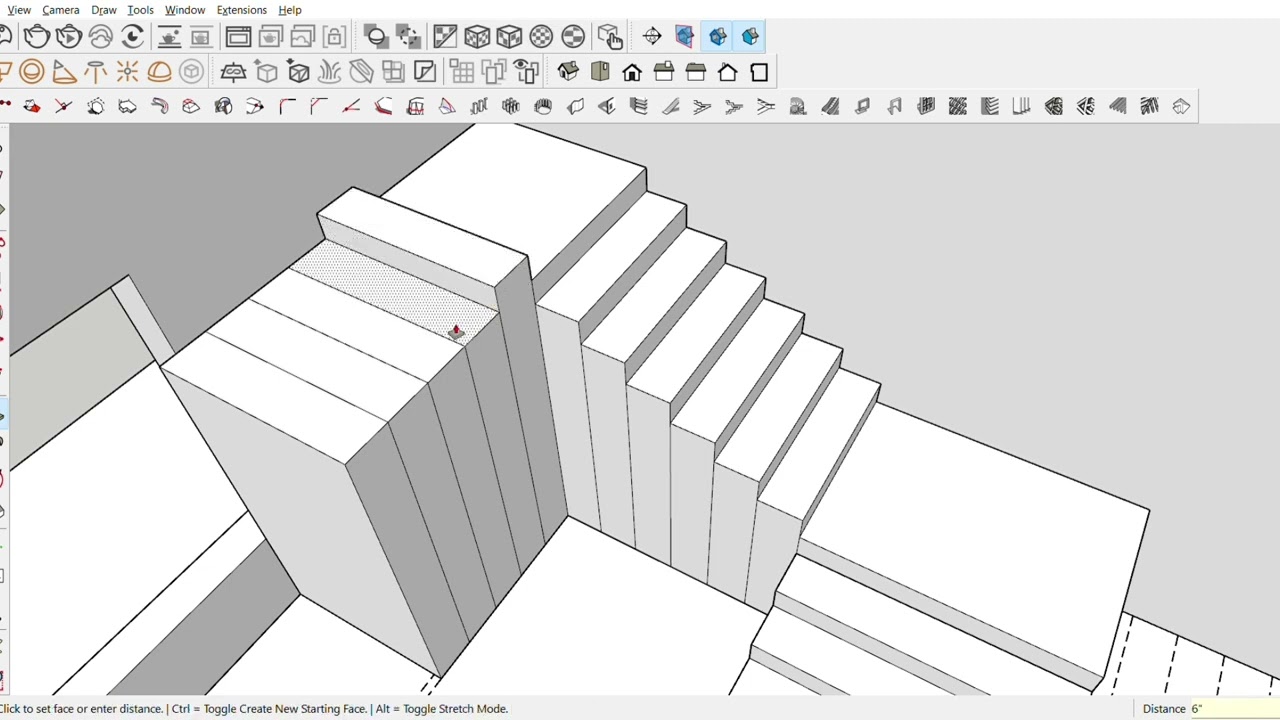 How to Create starirs in Sketchup with proper and professional way #sketchupdesign #stairs #tip