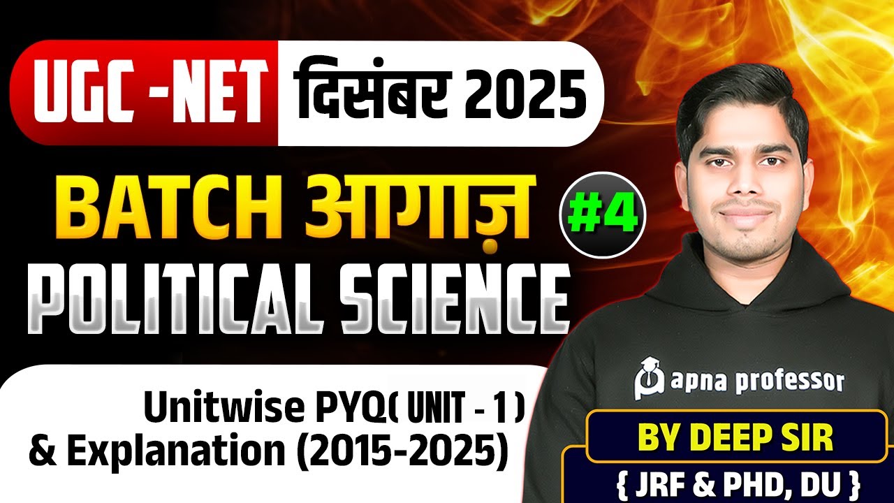UGC NET 2025 | Political Science | Unitwise PYQ & Explanation | Batch आगाज़ #4