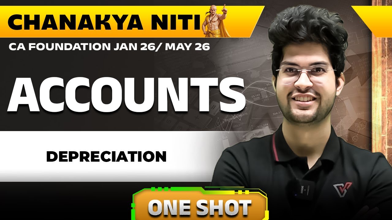 Depreciation CA Foundation Accounts | One Shot Depreciation & Amortization | CA Rishabh Rohra 🔥