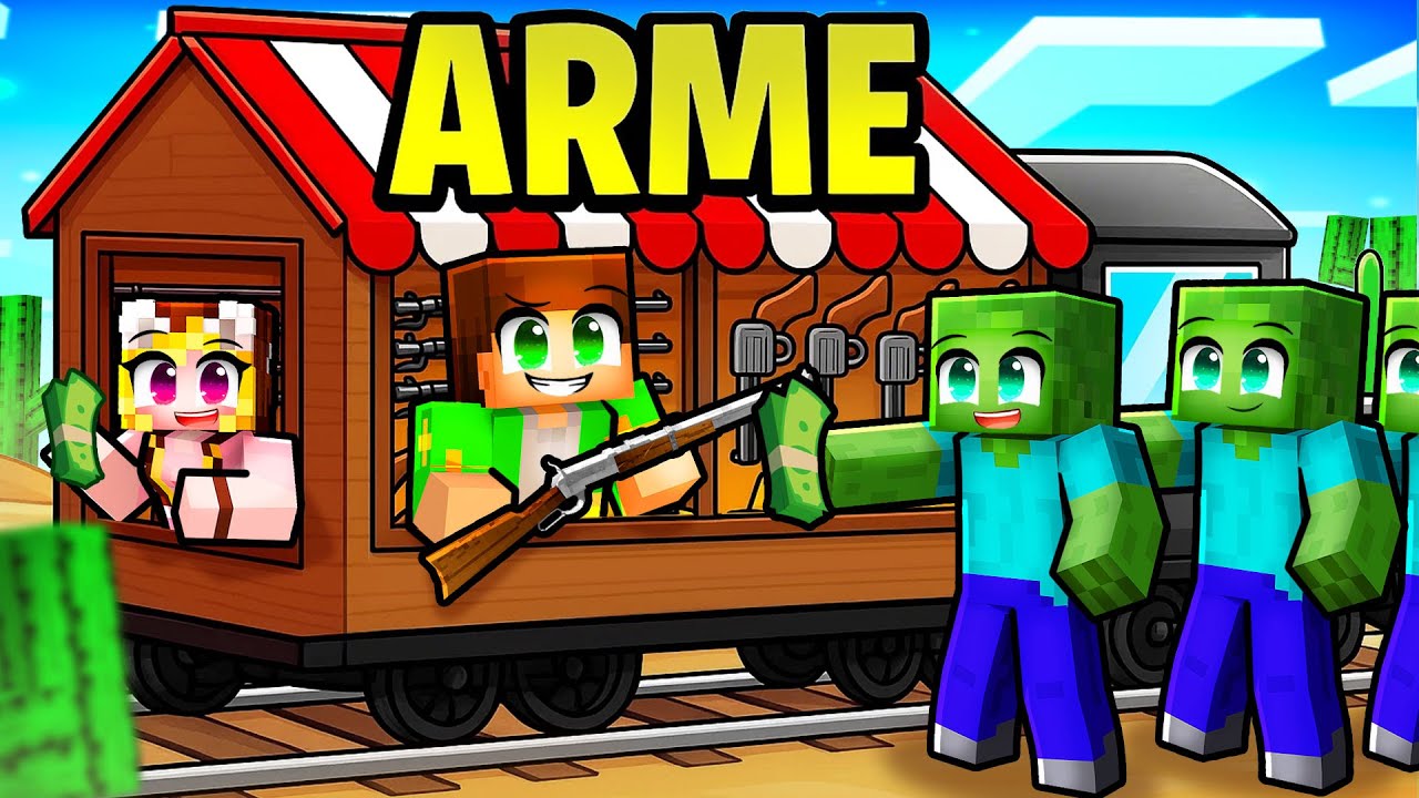 Vindem *ARME* pe TREN in INVAZIA ZOMBIE pe Minecraft...