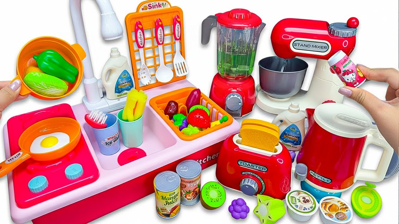 Cooking with Toys! Red Minie Appliances Playset🍽️ Zufriedenstellende Auspacken Kochspielzeug Review