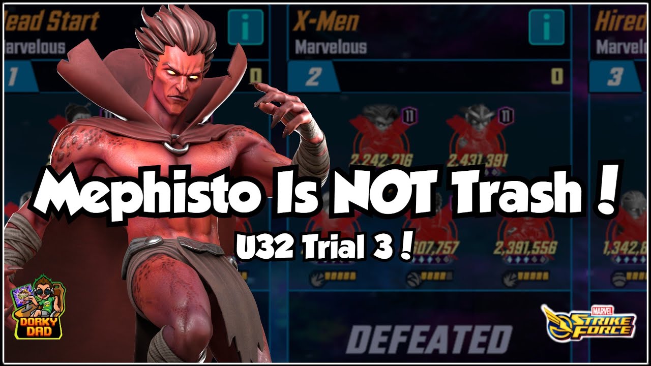 Мефисто пробивает оборонительные команды U32! | U32 Trail 3! | Marvel Strike Force | MSF
