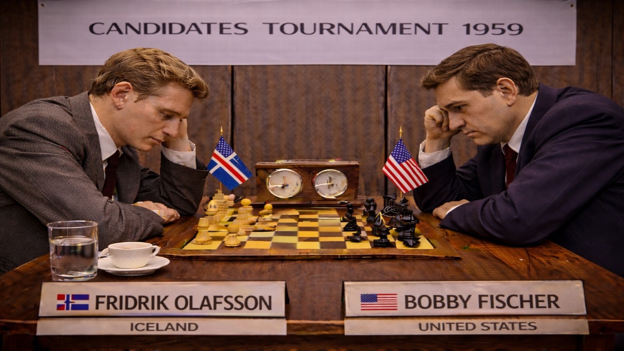 Fridrik Olafsson vs Bobby Fischer. Bled, Slovenia 1959