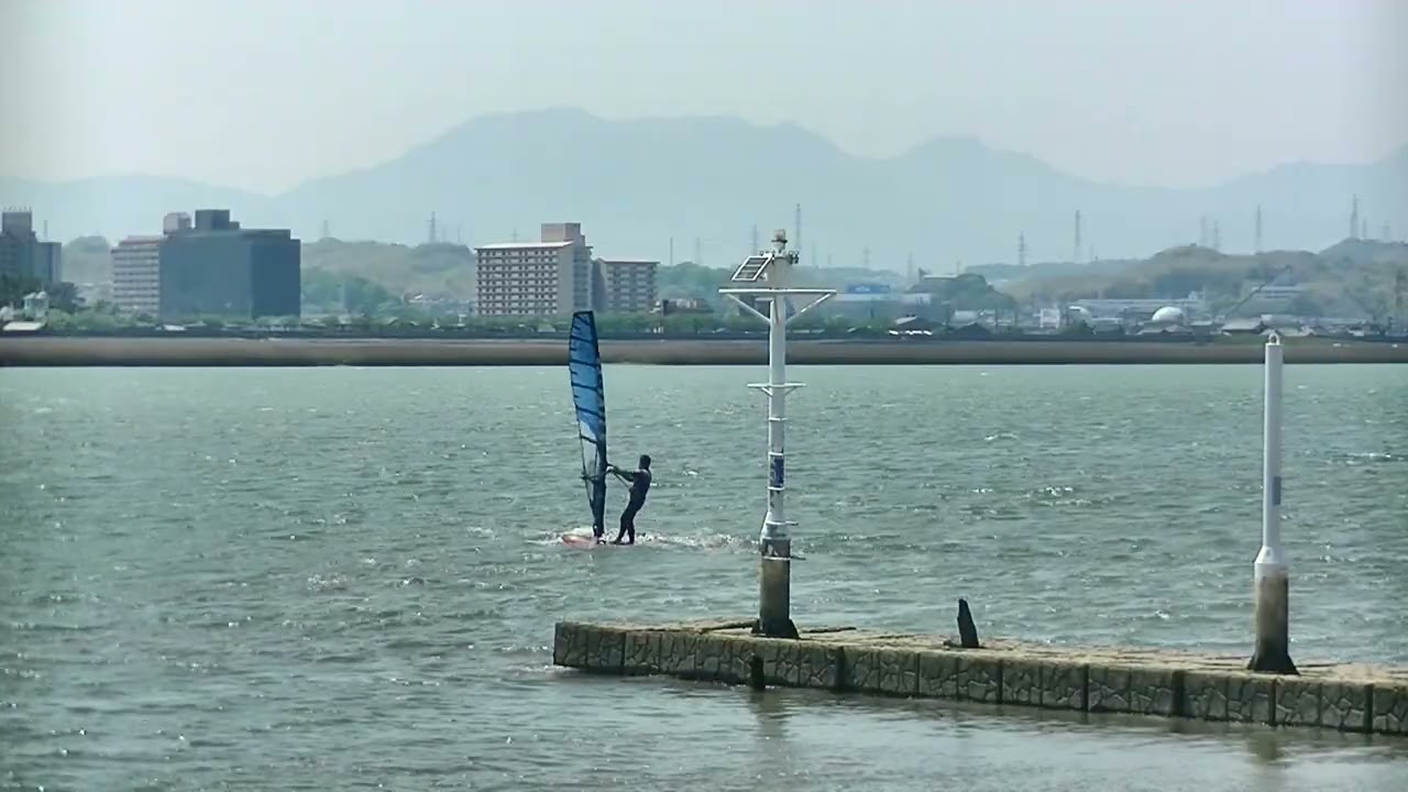 2025.4.26.土曜日　【WingFoil】ジャイブの感じが激変！「フロントハンドル先持ち」と「スイッチスタンスの粘り」最高速度34㌔