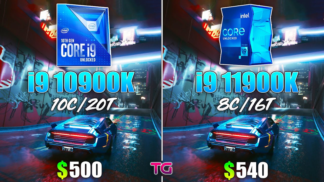 i9 11900K vs i9 10900K - Test in 8 Games