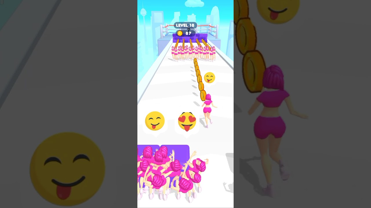 Girl Attack 3D Games #shorts All levels gameplay ( ios & Android)...