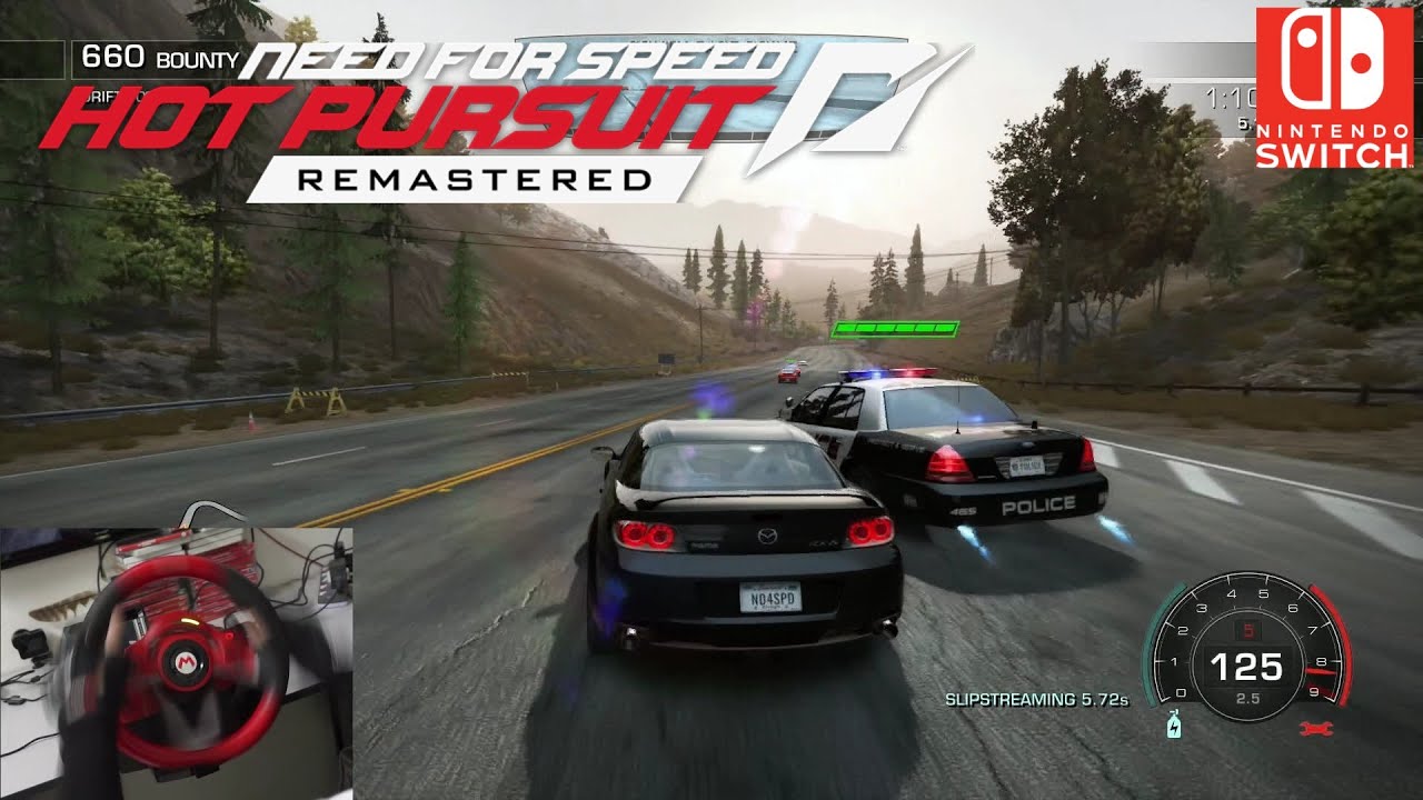 Let's Play Need For Speed Hot Pursuit Remastered with Hori Mario Kart Racing Wheel Pro Deluxe Switch