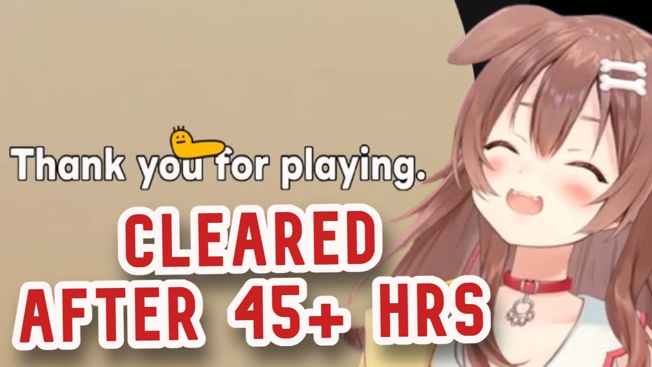 Korone The First Hololive Member To Clear This Worm Game After 45+ Hours!