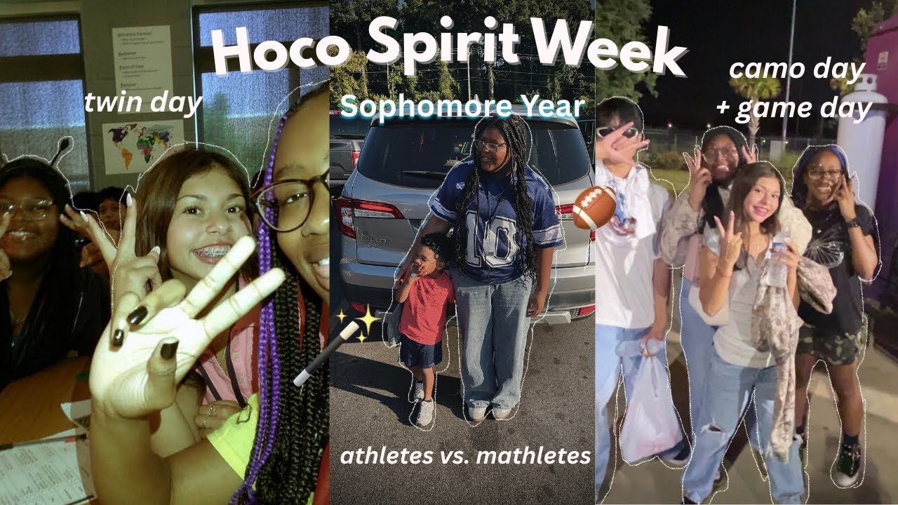 HOMECOMING SPIRIT WEEK *sophomore year*| dress up days, school vlog, + football game!