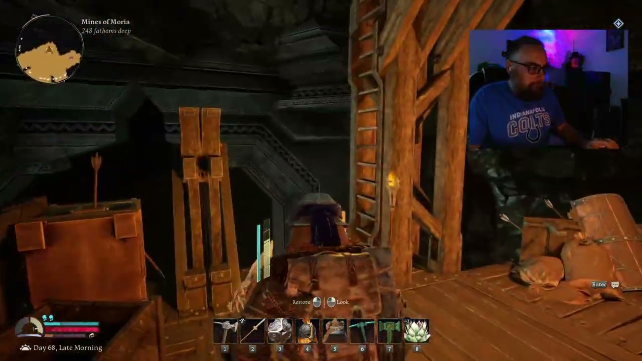 LotR Moria: Got the crossbow, killed Cthulhu, drained the water, got lots of chats!