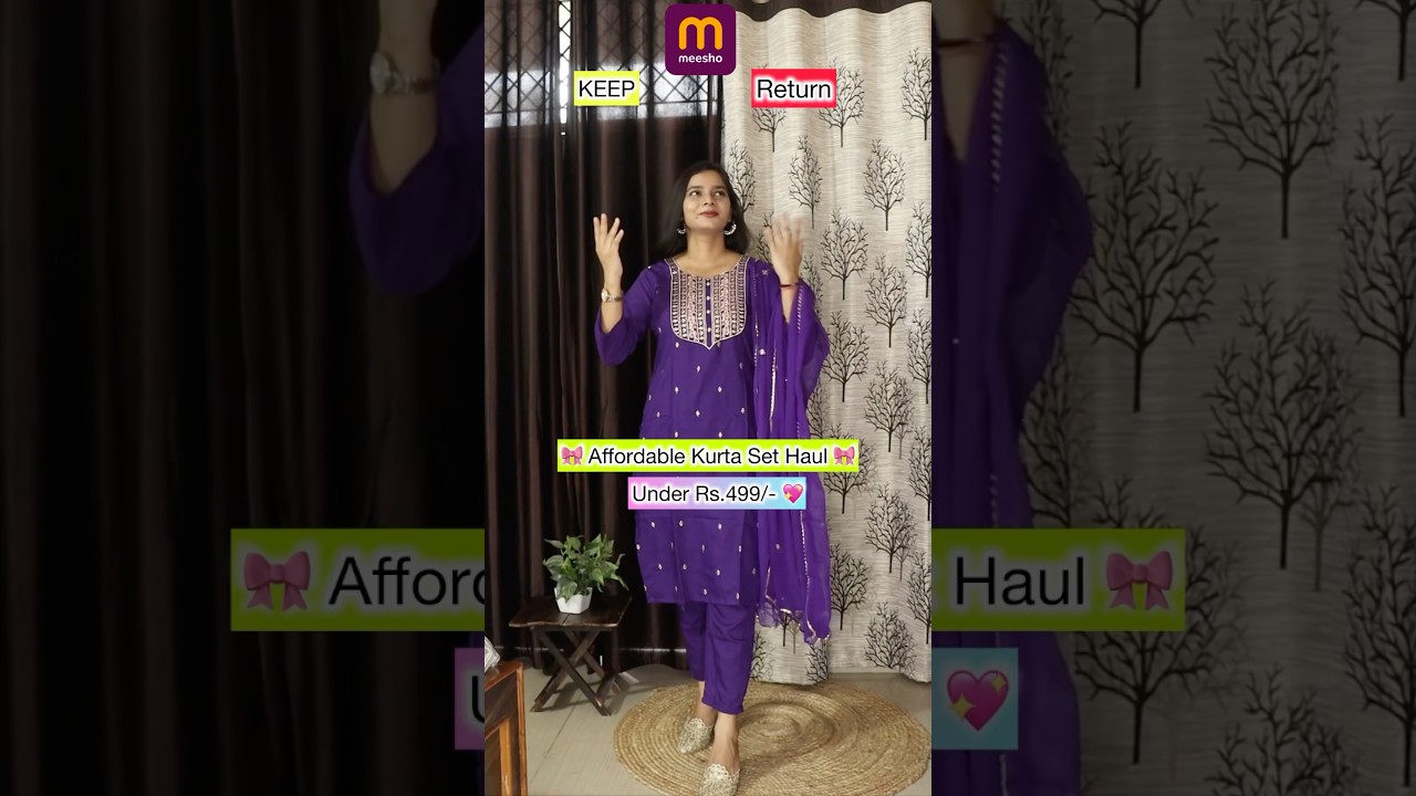 KEEP or RETURN ! Meesho Kurta Set Under Rs.499/- Only 😍🌺 #keeporreturn #kurtasetunder500 #jyotiraj