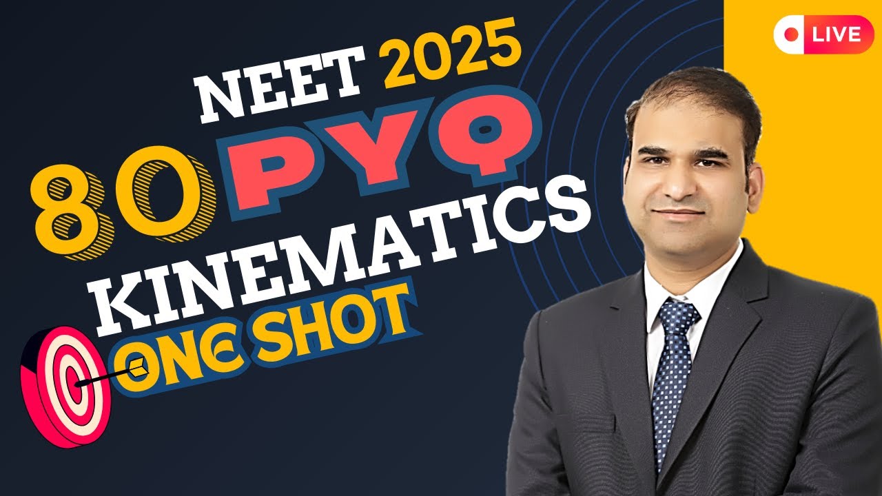 MOST IMPORTANT PYQ with Concept by MJ Sir | Master Kinematics for NEET 2025 💯 | LIVE on 1st April