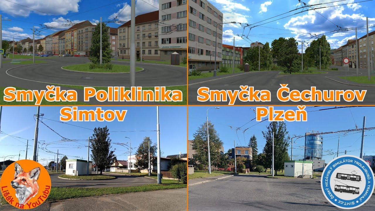 Město Simtov X Reálná místa - Smyčka Poliklinika/Smyčka Čechurov v Plzni - Simt Simulator