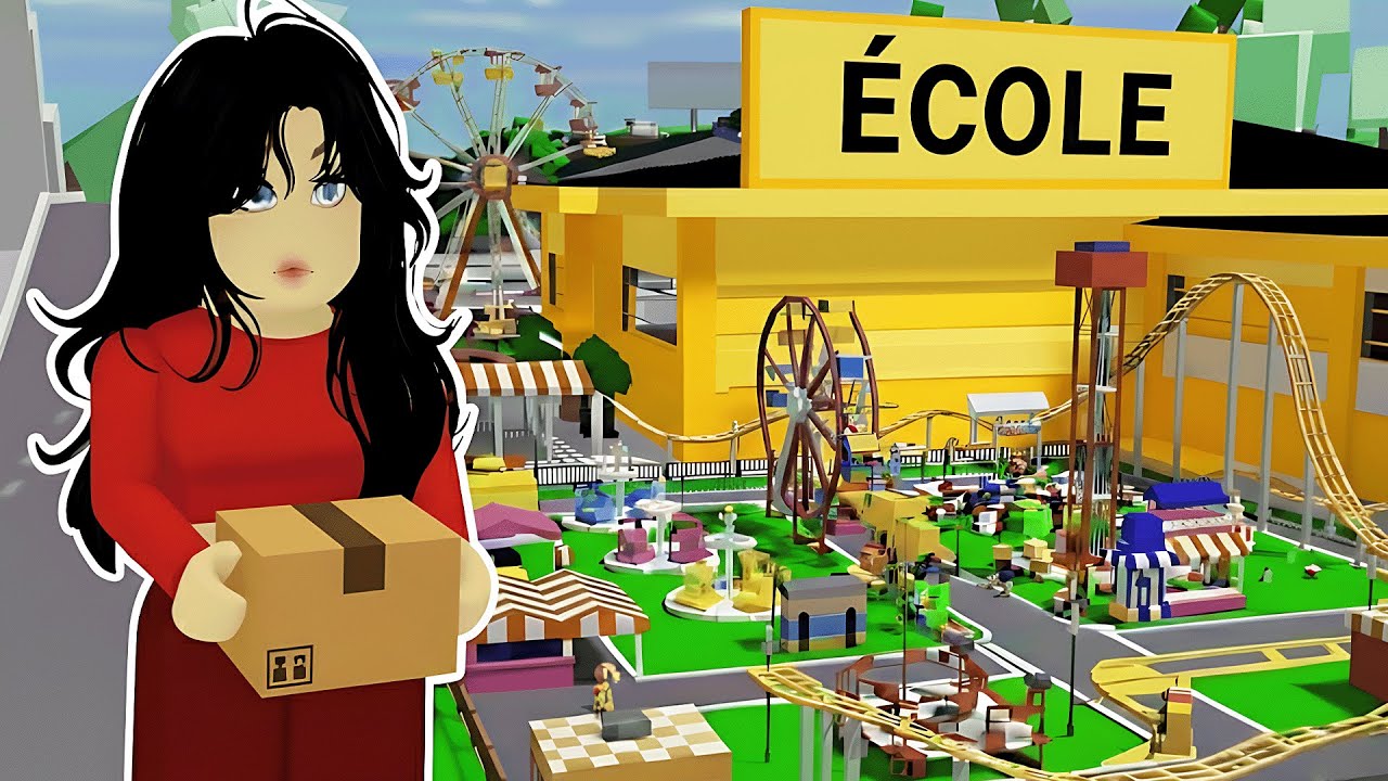 J'INSTALLE UN PARC D'ATTRACTION DANS L'&Eacute;COLE SUR BROOKHAVEN ROBLOX !