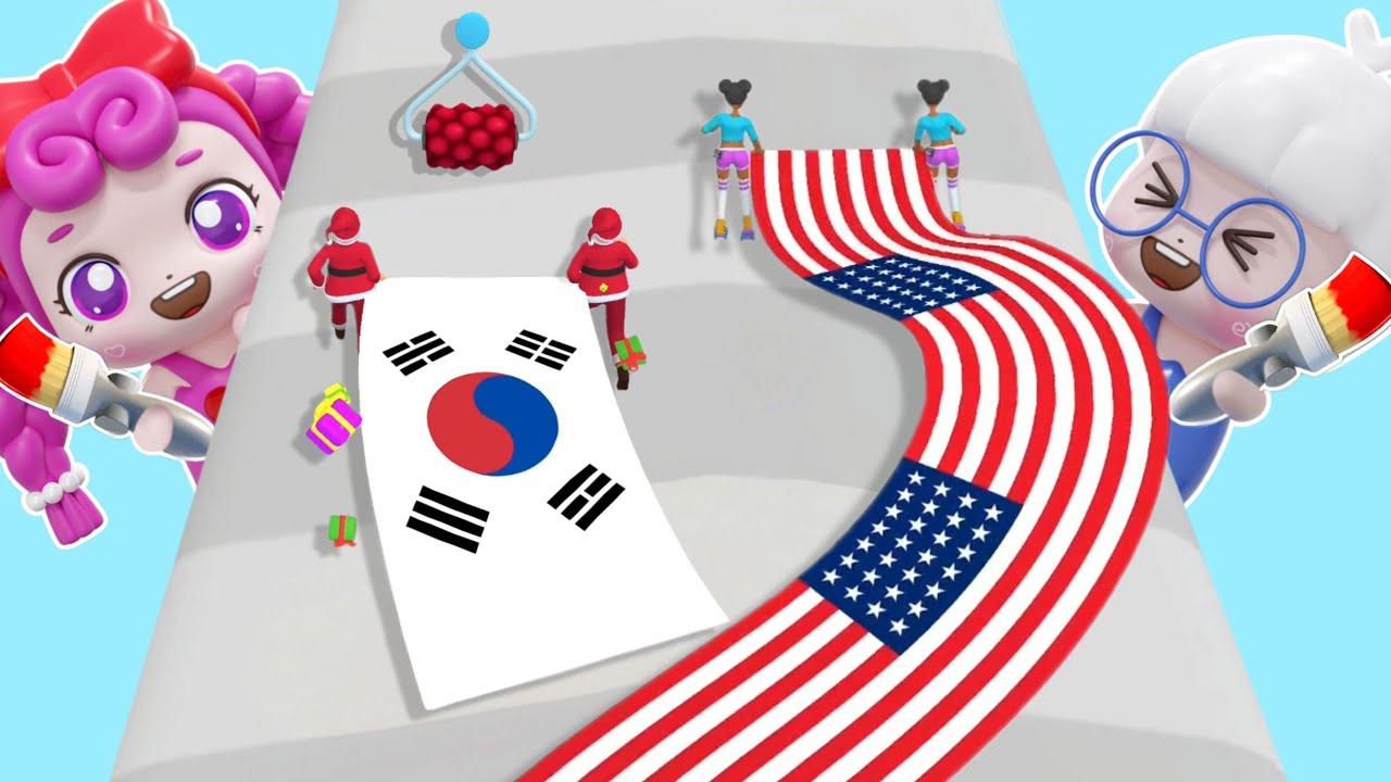 국기를 페인팅하며 달려~ 달려~!!😝 Flag Painters Game