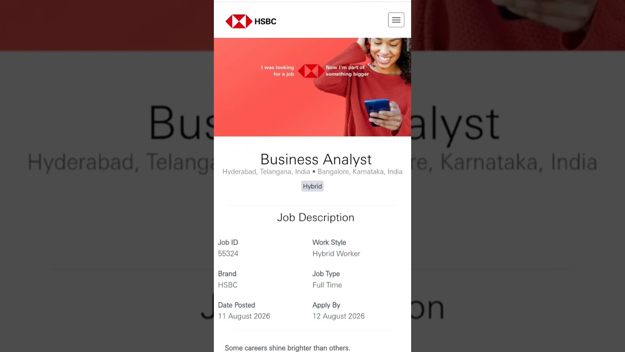 HSBC hiring for freshers #freshers #hiring #bts #fyp #viral #jobsearch #shorts #2026