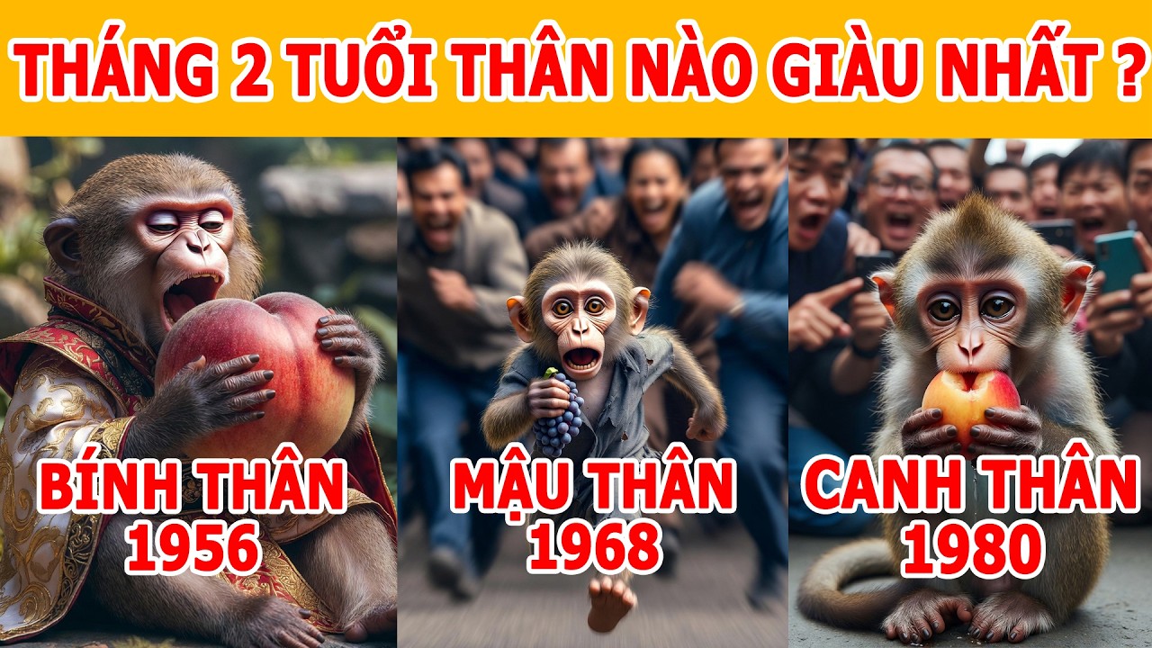 Bính Thân 1956, Mậu Thân 1968, Canh Thân 1980, Tuổi Nào Kiếm Tiền Khủng Nhất | Tử Vi Tháng 2 Âm Lịch
