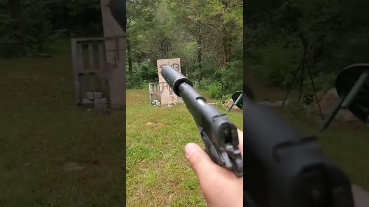 Насколько тихим является пистолет 1911 45ACP с глушителем?