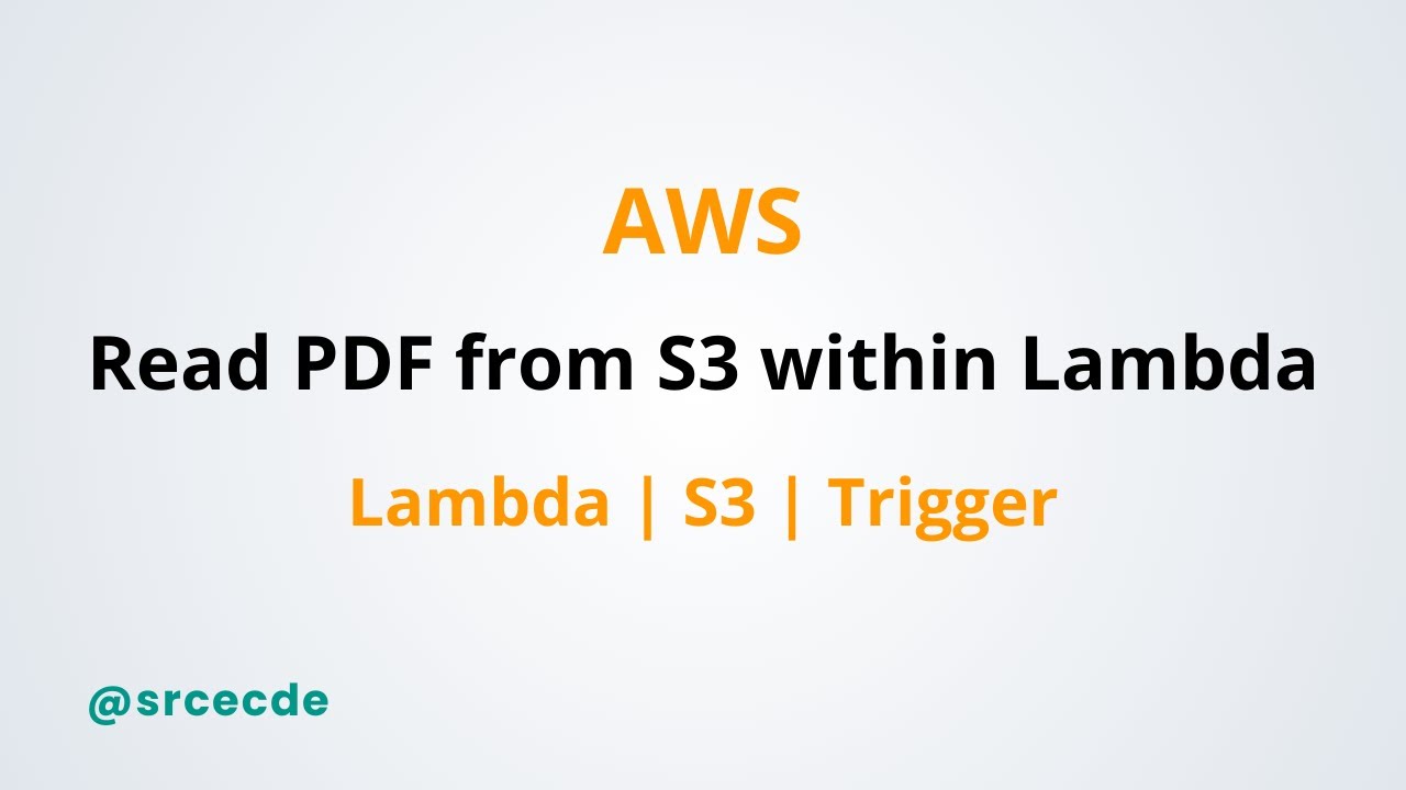 Read PDF from S3 on Lambda trigger