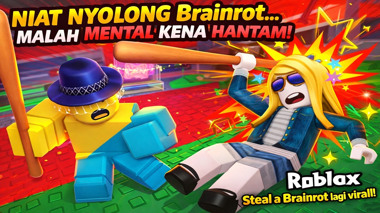 💥MAU NYOLONG Brainrot…Malah MENTAL KENA HANTAM!😱 #roblox