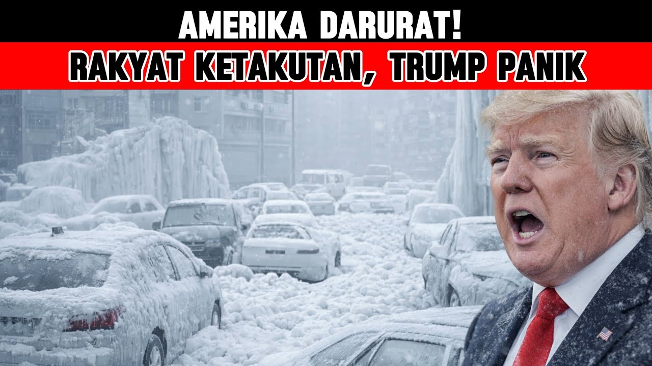 AMERIKA DALAM KEADAAN DARURAT! Trump Panik, Warga Membeku di Tengah Badai Salju Paling Mengerikan