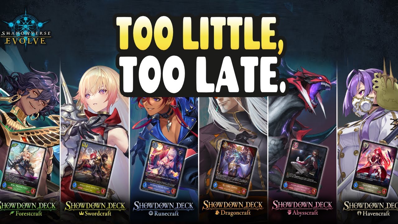Где терпят неудачу колоды Showdown из Shadowverse Evolve