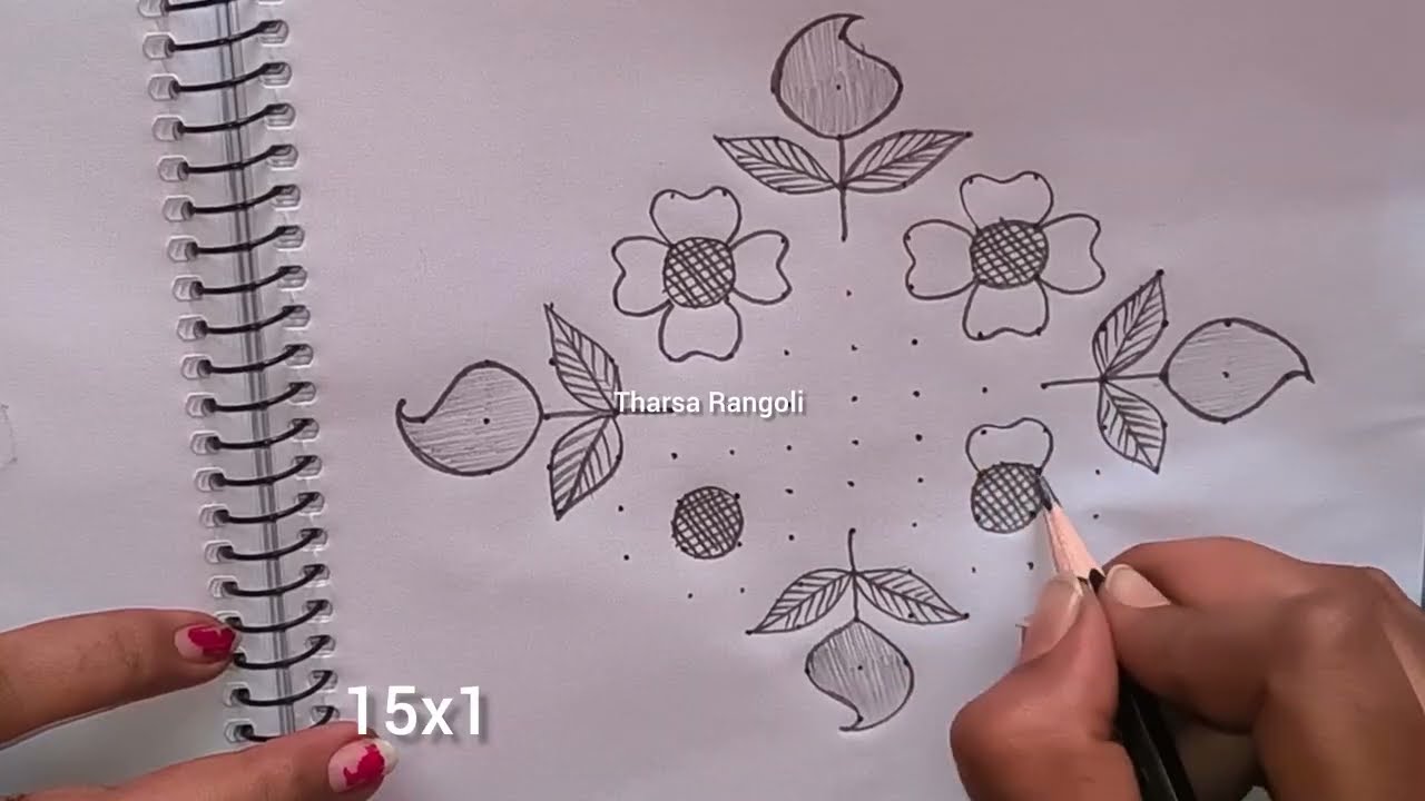 Ugadi Special Muggulu 🌺 ugadi Special Rangoli 15x1 ugadi muggulu#ugadi#muggulu#kolam#rangoli