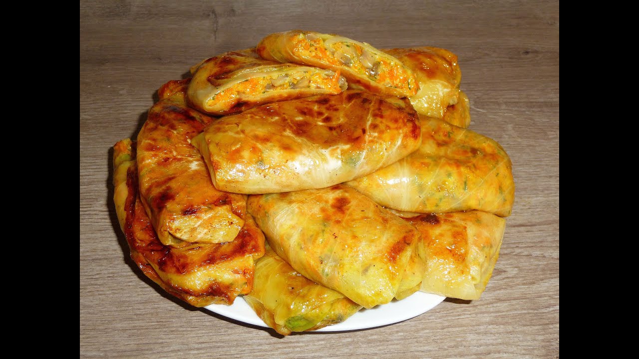 Овощные голубцы с плавленным сыром