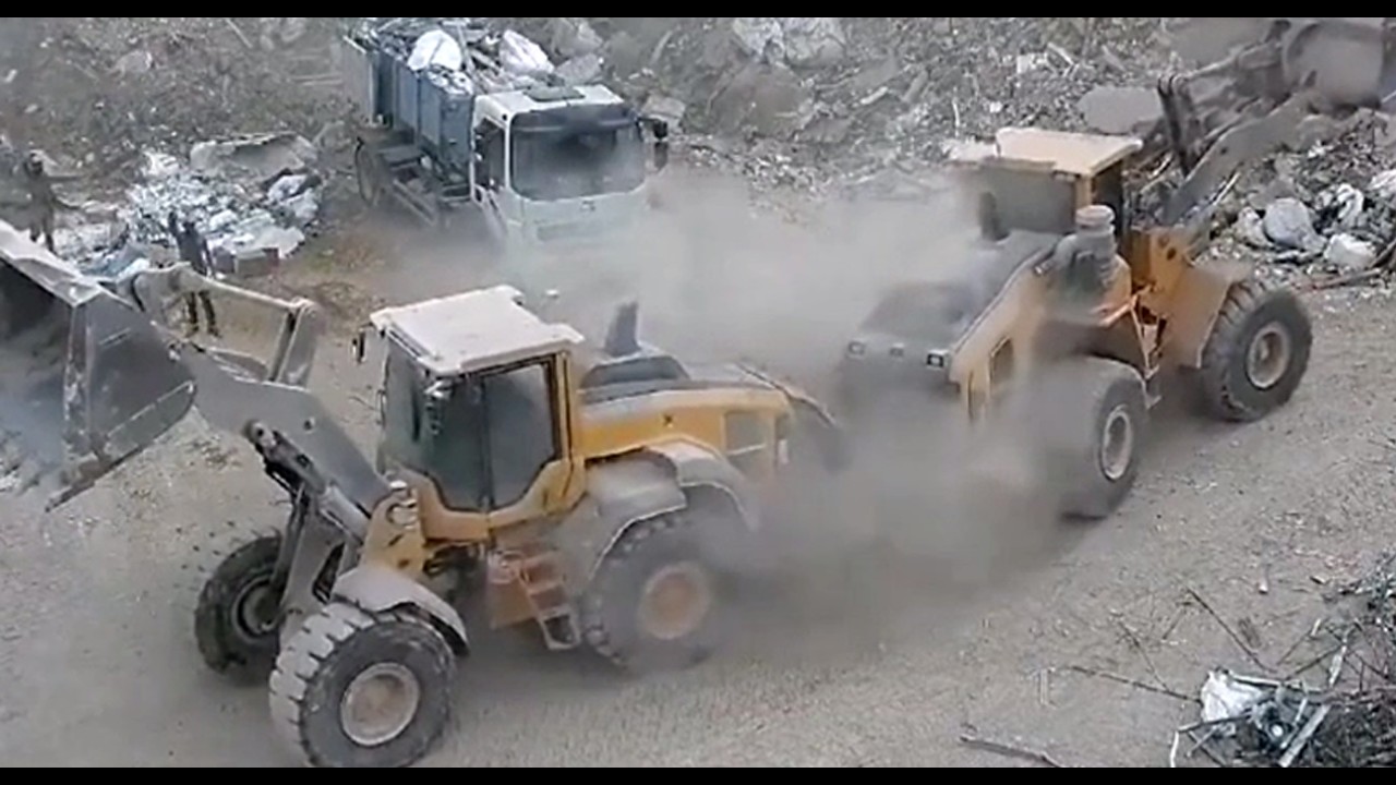 Авария и поломка фронтального погрузчика