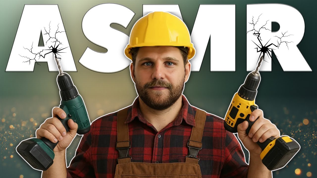 [ASMR] Percer un mur SANS SE TROMPER (béton, brique, placo)