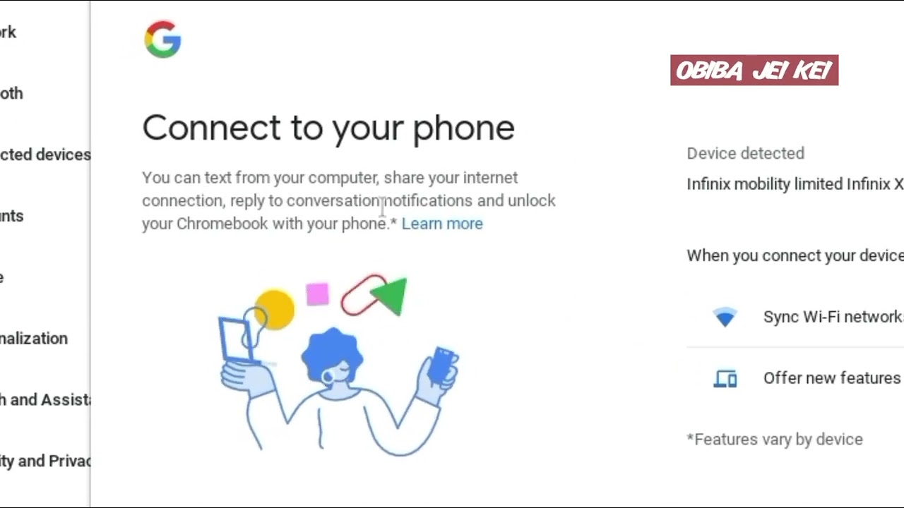 How To Link, Sync, Connect Your Phone To Chromebook laptop Computer.