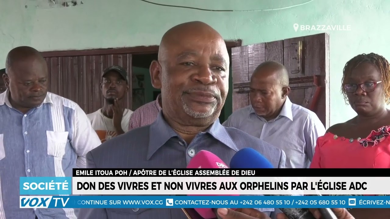 Don des vivres et non-vivres aux orphelins par l'Église ADC