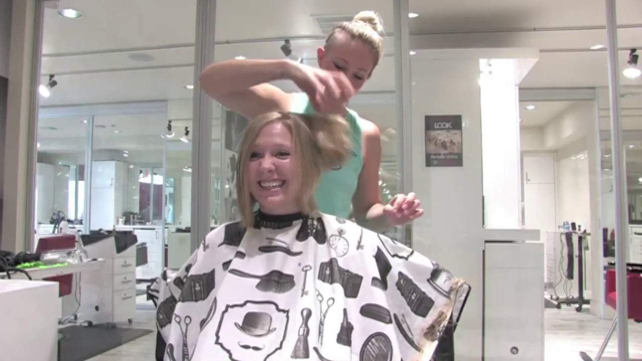 Meagan - Pt 1: Long Blonde Hair to Undercut Bob (Free Video)
