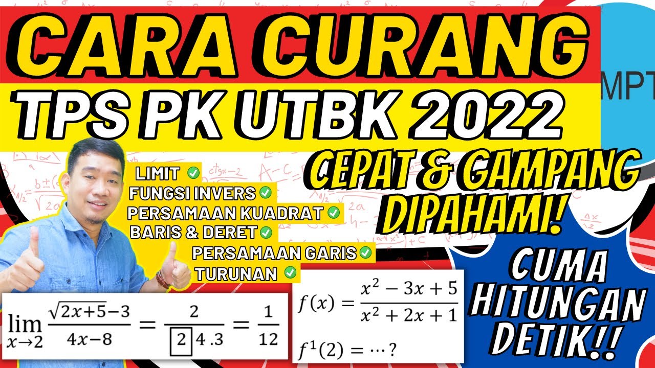 CARA CURANG TPS PENGETAHUAN KUANTITATIF UTBK 2022, DIJAMIN PALING CEPAT DAN GAMPANG DIPAHAMI!!