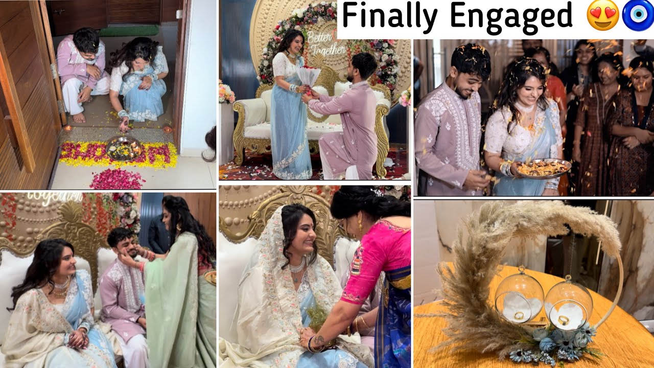 Ek saal baad hui sagai❤️| Finally engaged 🧿sagai decoration |