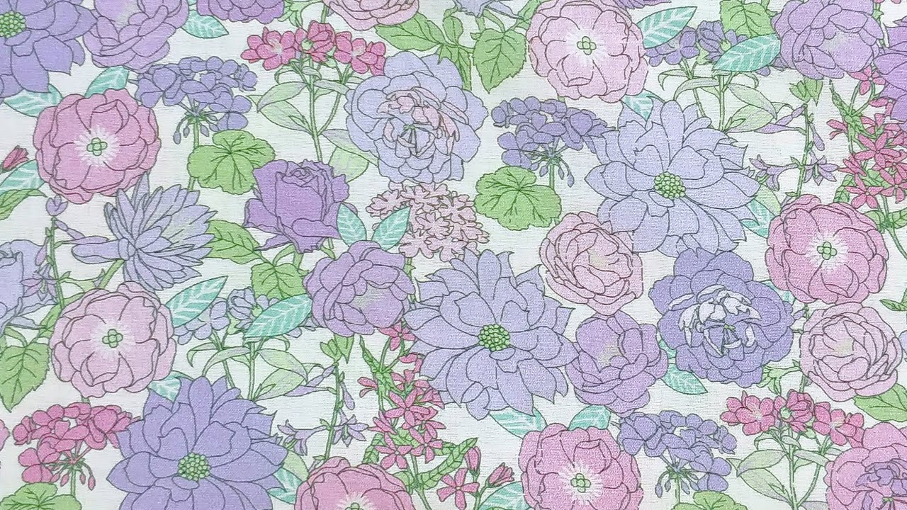Robert Kaufman London Calling 9 Cotton Lawn Fabric Heather Purple Pink Floral